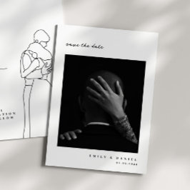 Minimalistisches elegantes Foto Save the Date Einl