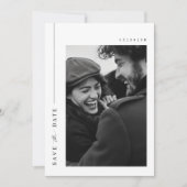 Minimalistisches elegantes Foto Save the Date Einl Einladung (Vorderseite)