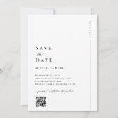 Minimalistisches elegantes Foto Save the Date Einl Einladung (Rückseite)