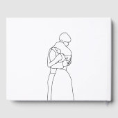 Minimalistisches elegantes Foto Save the Date Einl Gästebuch (Rückseite)