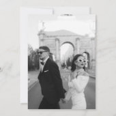 Minimalistisches elegantes Foto Save the Date Einladung (Rückseite)