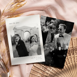 Minimalistisches elegantes Foto Save the Date Einladung