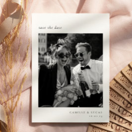 Minimalistisches elegantes Foto Save the Date Einladung