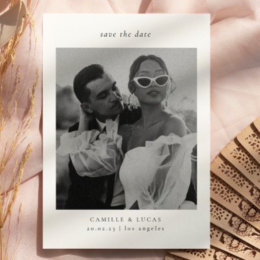 Minimalistisches elegantes Foto Save the Date Einladung