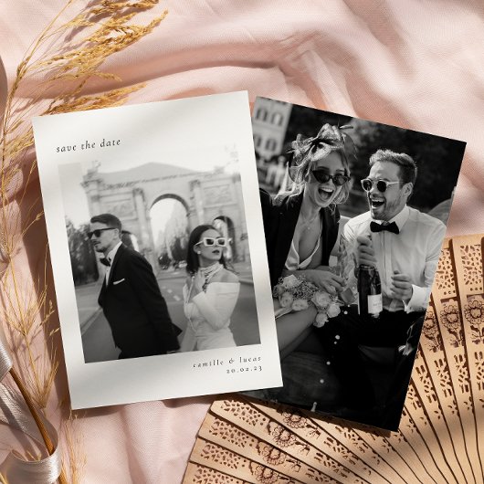 Minimalistisches elegantes Foto Save the Date Einladung