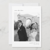 Minimalistisches elegantes Foto Save the Date Einladung (Vorderseite)