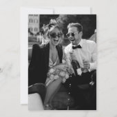 Minimalistisches elegantes Foto Save the Date Einladung (Rückseite)