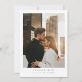 Minimalistisches elegantes Foto Save the Date Einladung (Vorderseite)
