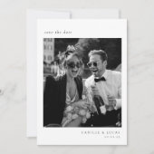 Minimalistisches elegantes Foto Save the Date Einladung (Vorderseite)