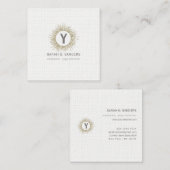 Minimalistisches elegantes funkelnd quadratische visitenkarte (Vorne/Hinten)