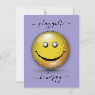 Minimalistisches Elegantes Glückliches Golfer-Desi Postkarte