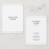 Minimalistisches elegantes Gold Look Design Berufl Visitenkarte (Vorne/Hinten)