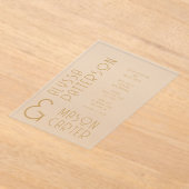 Minimalistisches elegantes Gold Moderne Hochzeit Acryleinladungen (Ablage )