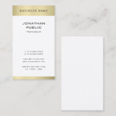 Minimalistisches elegantes Gold Schlicht Modernes  Visitenkarte (Vorne/Hinten)