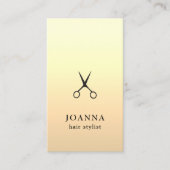 Minimalistisches elegantes Golden Black Schissors Visitenkarte (Vorderseite)