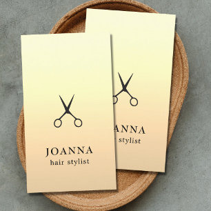 Minimalistisches elegantes Golden Black Schissors Visitenkarte