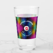 Minimalistisches elegantes Golf Monogram Design Glas (Vorderseite)