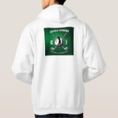 Minimalistisches elegantes Golf Monogram Design Hoodie (Rückseite)