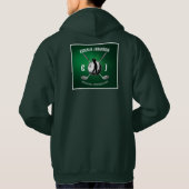 Minimalistisches elegantes Golf Monogram Design Hoodie (Rückseite)