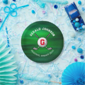 Minimalistisches elegantes Golf Monogram Design Pappteller (Party)