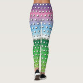 Minimalistisches elegantes Golfdesign Leggings (Rückseite)