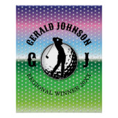 Minimalistisches elegantes Golfdesign Poster (Vorderseite)