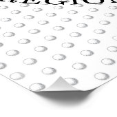 Minimalistisches elegantes Golfdesign Poster (Ecke)