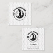 Minimalistisches elegantes Golfdesign Quadratische Visitenkarte (Vorne/Hinten)