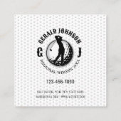 Minimalistisches elegantes Golfdesign Quadratische Visitenkarte (Rückseite)