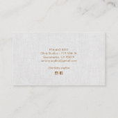 Minimalistisches Elegantes Gray Beauty Beruflich Visitenkarte (Rückseite)