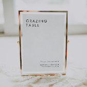 Minimalistisches Elegantes Grazing Table Sign Einladung