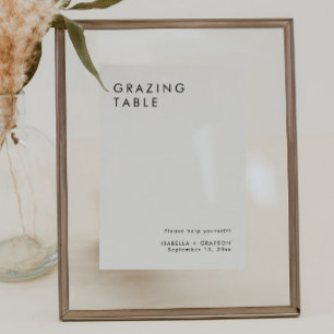 Minimalistisches Elegantes Grazing Table Sign Poster
