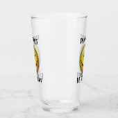 Minimalistisches Elegantes Happy Golfer Design Glas (Links)