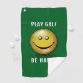 Minimalistisches Elegantes Happy Golfer Design Golfhandtuch (Insitu)