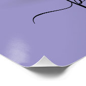 Minimalistisches Elegantes Happy Golfer Design Poster (Ecke)