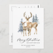 Minimalistisches Elegantes Hirschbaum Postkarte (Vorne/Hinten)