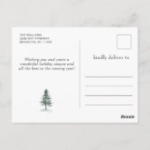 Minimalistisches Elegantes Hirschbaum Postkarte (Rückseite)