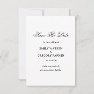 Minimalistisches elegantes Hochzeitsdesign Save The Date