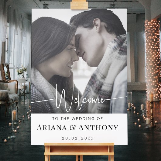 Minimalistisches elegantes Hochzeitshilfeposter Poster