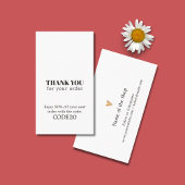 Minimalistisches elegantes Imitat Gold Heart Shop Rabattkarte