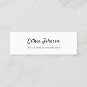 Minimalistisches elegantes Imitat Kupferleitungs-C Mini Visitenkarte (Vorderseite)