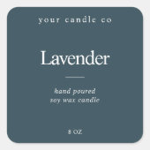 Minimalistisches elegantes Kerzensiegel Quadratischer Aufkleber (Vorderseite)