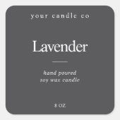 Minimalistisches elegantes Kerzensiegel Quadratischer Aufkleber (Vorderseite)