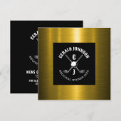 Minimalistisches elegantes, kundenspezifisches Gol Einladung (Vorne/Hinten)