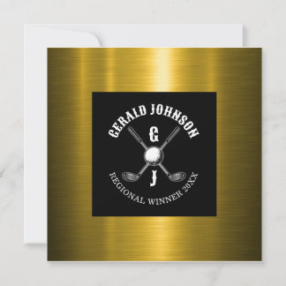 Minimalistisches elegantes, kundenspezifisches Gol Einladung