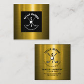 Minimalistisches elegantes, kundenspezifisches Gol Quadratische Visitenkarte (Vorne/Hinten)