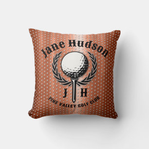 Minimalistisches, elegantes Kupfergolfdesign Kissen
