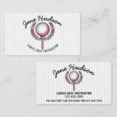 Minimalistisches elegantes Ladys Golf Design Visitenkarte (Vorne/Hinten)