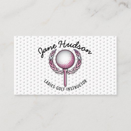 Minimalistisches elegantes Ladys Golf Design Visitenkarte (Vorderseite)