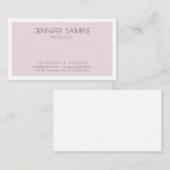 Minimalistisches elegantes Lila Design Beruflich Visitenkarte (Vorne/Hinten)